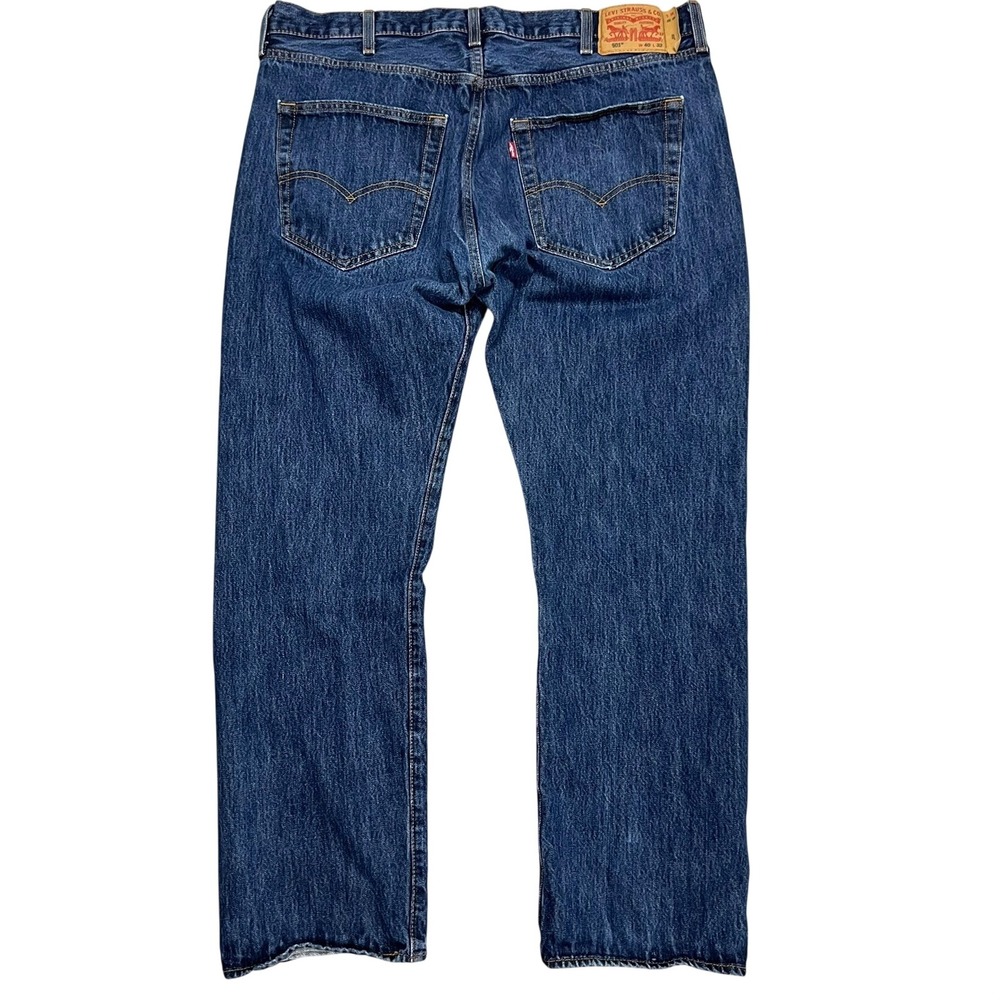 Levis 501 XX Original Fit Straight Leg Blue Denim Jeans Mens 40x32 Button Fly